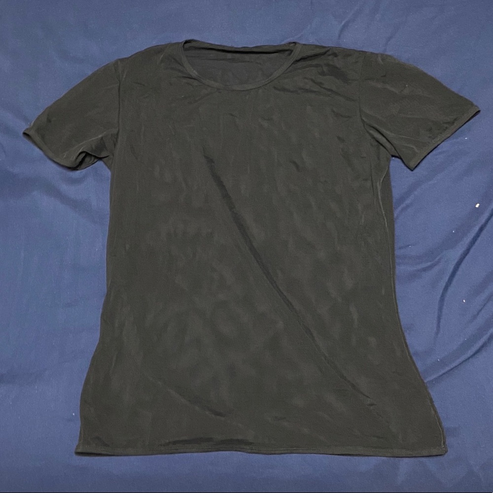 Slightly transparent, black shirt